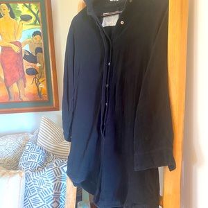 Acacia small black linen romper/ jumpsuit